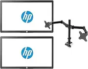 2 Units HP EliteDisplay E221 21.5-inch LED Backlit Monitors (Renewed) + iDeerLife LS2 Arm