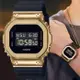 CASIO G-SHOCK 經典方框 奢華黑金電子腕錶 GM-5600G-9