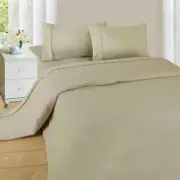 3-Piece Bone Solid 75 Thread Count Polyester Twin Sheet Set
