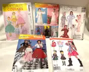 5 Costumes for Girls Sewing Patterns Size 2-14 Fairy Poodle Cosplay UNCUT