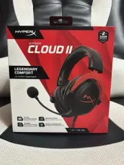 HyperX Cloud II Wired Gaming Headset Works W/ PC PS5 PS4 Xbox Series X Red - NEW