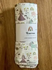 Emerson & Friends Once Upon A Time Princess Castle Bamboo Blanket 40"x40" New