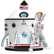 5Pcs Kids Tent and Astronaut Costume Luxury Set Spaceship Tent Space Toy Fun ...