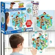 Toy Story Puzzle Window Art Mosaic - Toy Story Puzzle Bundle with 41 Pc Reusable Window Puzzle Clings, Stickers, More | Toy Story Puzzle Window Decal