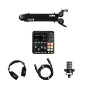 Rode Solo Podcasting Bundle Inc.RodeCaster Duo, PodMic, NTH100, PSA1+ & XLR3M