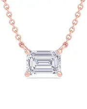 14K Rose Gold 2.00 ct. tw. Lab-Grown Diamond Solitaire Pendant Necklace