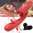 Flapping Vibrator Licking Tongue Oral Dildo Massager Clitoris Stimulator Sex Toy