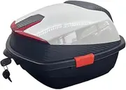 Motorcycle Back top Box case Motorcycle Trunk Tail Box Large Capacity Lockable Top Luggage Storage Box Universal for Motorbike Accessories Motorbike Storage(Key Style 1)