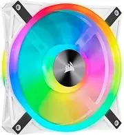 CORSAIR iCUE QL140 RGB, 140 mm RGB LED PWM Fan (34 Individually Addressable RGB LEDs, Speeds Up to 1,250 RPM, Low-Noise) Single Pack - White