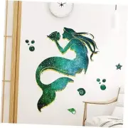 Creative Mermaid Wall Stickers DIY Mermaid Bubbles Wall Decals Peel and Stick