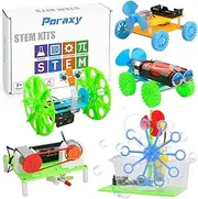 5 Set STEM Kit,DC Motors Mini Motor Electronic Assembly Kit Intro to Engineering, Cars, Circuit Building DIY Science Experiments Projects for Kids and Teens 5 Set