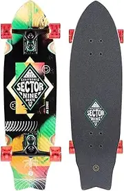 Sector 9 Unisex Wavepark Party Complete Longboard, Adult, Multi, 30
