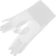 [JEWEDECO] Bridal Tulle Gloves Womans Gloves Mittens Black Dress Gloves for Women Black Gloves Women Touch Screen Gloves Lady Dressy Tulle Wedding Dress Gloves Sheer Gloves Black Mesh