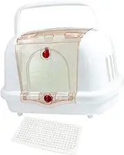 STARTIST Dog Crate Travel Kennel Portable Lightweight Ventilation Dog Carrier Hard Sided for Cat Kitten Camping Indoor Outdoor Walking, White