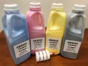 4 x Toner Refill for OKI Okidata CX2640, CX3641 Printer (Refill only, NO Chip) !