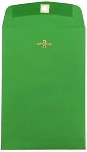 6 x 9 Clasp Envelopes - Holiday Green (100 Qty) | Perfect for mailing Documents, Catalogs, Direct Mail, Promotional Material, Brochures and More| 87923-100
