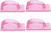 NULYLU 4pcs Nail Scrub Brush Soft Cleansing Brushes for Fingernails Toenails for Deep Cleaning Gentle Skin for Home Salon Use
