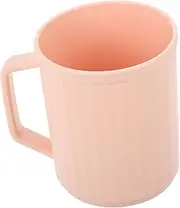 VICASKY Toothbrush Cup Toothbrush Holders Travel Coffee Cups Rinse Cup for Bath Bathtub Cup Bath Mug Plastic Mugs for Bathroom Plastic Coffee Mugs with Handles Pink Pp re-usable