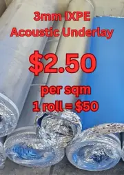 3mm acoustic underlay, Hybrid flooring, Laminate,timber, floating floors,scotia