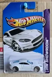 Hot Wheels 2014 ASTON MARTIN DBS [PEARL WHITE] NEAR MINT LONG CARD GOOD