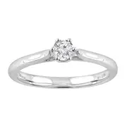 Meera Solitaire Ring with 0.10ct of Laboratory Grown Diamonds in 9kt White Gold