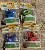 Sesame Street, Friends Figurines, Grover, Elmo, Cookie Monster, Oscar The Grouch