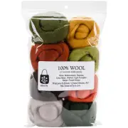 Wistyria Editions Wool Roving 12" .25oz 8/Pkg-Pumpkin Patch (Pack of 1)