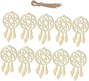 iplusmile 20Pcs Creative Wooden Dream Catcher Pendant Home Decor Accessories for Wall Ornaments Unique Beige Catch Dream Net for Living Room Porch Decoration