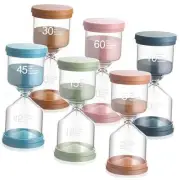 6 Pack Earthy Boho Hourglass Sand Timers Bohemian Hourglass Timer Clock for