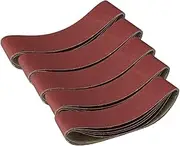 DOITOOL Flexible Polishing Belt Set 915 x 100mm 5pcs Resin Bonded Sandpaper Strips for Wood