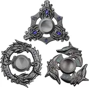 Anzmtosn Dragon Fidget Spinners Metal Fidgets Handheld Toys Set Hand Spinner Party Favors Spiral Twister Finger Fingertip Gyro Stress Relief Cube Fun ADHD EDC Toy Xmas Gifts for Kids Adults(2PCS)