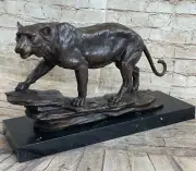 Handmade 15" European Feng Bronze Gilt Zodiac Animal Tiger Statue Sculpture Deal