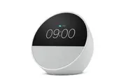 Amazon Echo Spot (2024) Smart Alarm Clock Speaker with Alexa - Glacier White