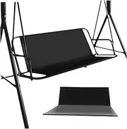 Garden Swing Seat Cover Replacement 45x19x19 Inch Swing Seat Replacement Seat Waterproof Yard Swing Chair Cover Fit for Outdoor 2 and 3 Seater Swing Chair Black