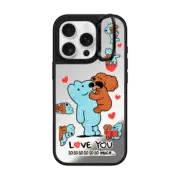 iPhone 16 Pro Mirror Ring Stand Case MagSafe Compatible Love you so much