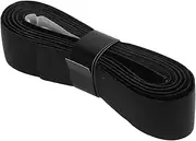 Tennis Racket Grip Tape, Leather Easy to Wind Precut Anti-Slip Sweat Absorption Overgrips for Tennis and Badminton Rackets (Black)