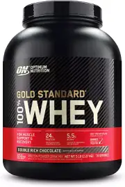 ON - Gold Standard 100 Percent Whey Protein Powder, Double Rich chocolate 5LB