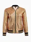 Torrid Gold Bomber Jacket Sequin NWT New 1X