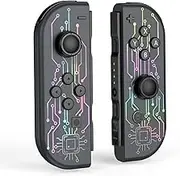 Generic Switch Controller Compatible with Switch/OLED/Lite, Switch Joypad Replacement Controller, Switch Handheld Controller with 7 Colors RGB Light Effect