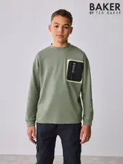 Baker by Ted Baker Long Sleeve Pocket T-Shirt (F11484) | $42 - $55