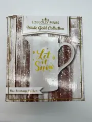 Loblolly Pines Christmas Let it Snow 42oz Beverage Pitcher White Gold Collection