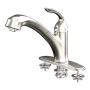 Single-Handle Pull-Out Kitchen Faucet 2F Pull-Down Sprayer Brushed Nickel Finish