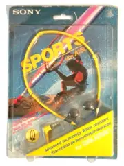 Vintage SONY MDR-A15L Stereo WALKMAN Headphones 1980's Yellow Sports