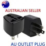 US UK EU Universal to AU Australia AC Power Adapter Plug Wall Converter (Black)