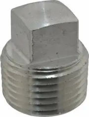 1" 316 Stainless Steel Square Head Pipe Plug 1 Piece