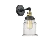 Innovations Canton 6" LED Semi-Flush, BK Brass/Seed Bell - 201FSW-BAB-G184-LED