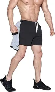 [ZENWILL] Mens Workout Sport Shorts Gym Athletic Short for Men with Towel Belt