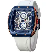 Mens Luxury Sport Watch Quartz Date Chronograph 30Bar Stainless Steel Wristwatch
