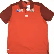 Canterbury Men's England Classic Short Sleeve Rugby World Cup 2015 Polo Size 3XL
