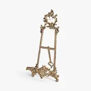 Assorted Collections Brass Easel Display Stand for Art Deco, Paintings, Pictures, Decorative Plates, Wedding Signs, Menu Stand, Home Decor 21"